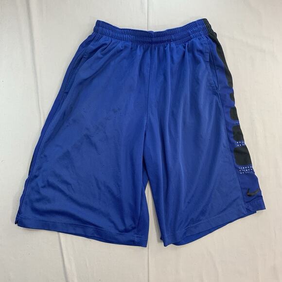 Nike Mens Royal Blue Dri Fit Shorts Size Medium Pockets - Picture 1 of 7